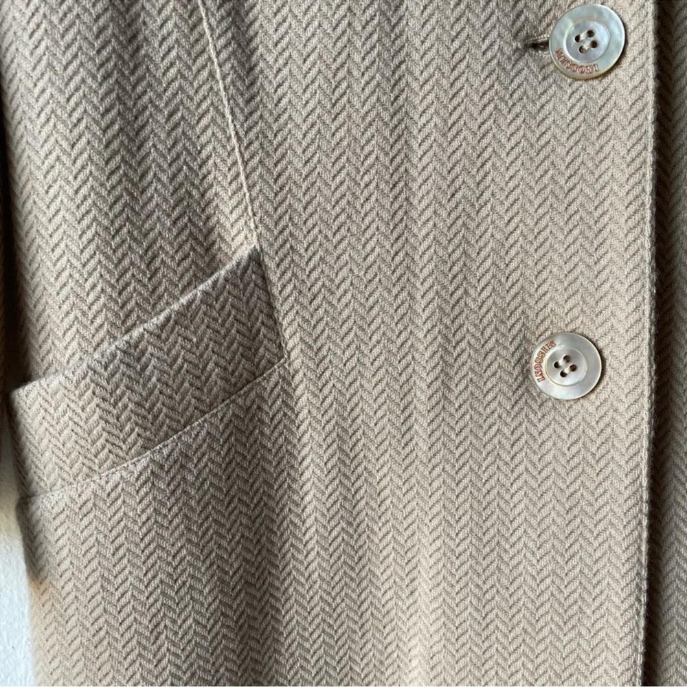 Vintage Missoni Wool Coat - Beige - (S)– Timeless, Minimalist, Elegant - Picture 8 of 11